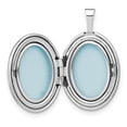 thumbnail image 5 of FJC Finejewelers 925 Sterling Silver Bright Cut First Communion 19x Oval Charm Locket 24 x 15 mm, 5 of 7