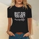thumbnail image 2 of Moda para mujer Tops Funny Printe CasualFit Camisetas Blusa Estampado Camisa Fridja  bn2916, 2 of 5