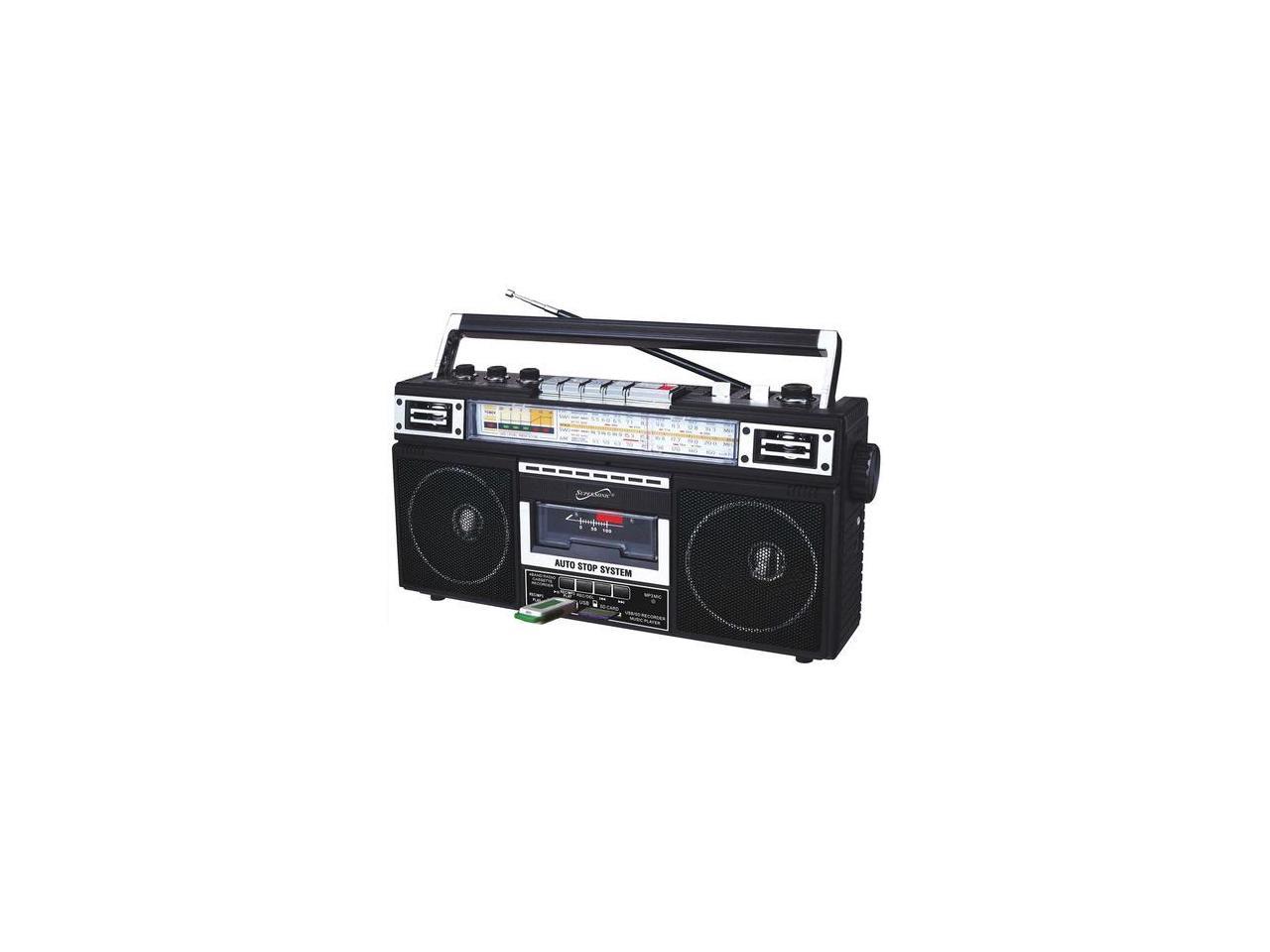 Supersonic Portable AM/FM Radio, Black, SC-3201BT-BK