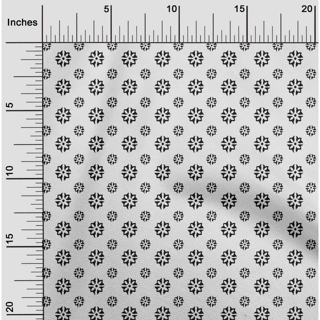 oneOone Cotton Silk Fabric Floral Block Decor Fabric Printed BTY 42 Inch Wide