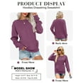 thumbnail image 5 of TARAINYA Women's Long-Sleeve Oversized Sweatshirt Casual Crewneck Solid-Color Pullover with Pocket Design, 5 of 6