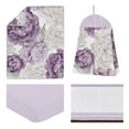 thumbnail image 6 of Sweet Jojo Designs Peony Floral Garden Purple Ivory 4 Piece Crib Bedding Set, 6 of 6