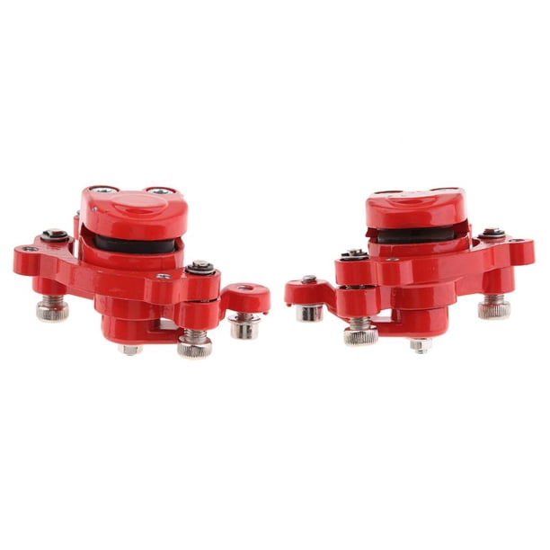 2 x Personalizar Rojo Calibre Cubierta Rojo Etiqueta Coche para Dirt Mini Bike Scooter Cola Pinza de freno de disco de motocicleta