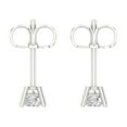 thumbnail image 4 of 0.5 ct Push-Back Stud Earrings for Women | 4.0mm Round Cut Moissanite | 18K White Gold, 4 of 5
