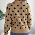 thumbnail image 6 of Juslio Women Sweaters Pullovers Tops for Women Sweaters Crew Neck Long Sleeve Knit Khaki, 6 of 7