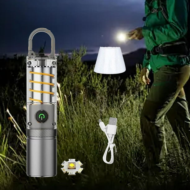 Linterna LED de emergencia con para mantenimiento de automóviles, acampada al aire libre Láser