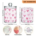 thumbnail image 5 of Yayeee 2 Pack Qtip Holder Bathroom Cotton Swab Canister with Lid Clear Dispenser Set, Geometric Love, 5 of 6