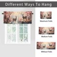 thumbnail image 6 of Forest Deer Kitchen Curtain Valances Rustic Spring Wildlife Elk Rainforest Floral Nature Landscapes Window Valance for Bedroom Bathroom Living Room Dining Room Valances Set 54 by 18 in, 1 Panel, 6 of 6