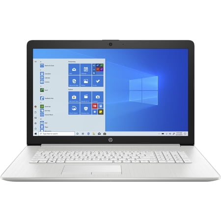 HP 17-by3063st - Core i3 1005G1 / 1.2 GHz - Windows 10 Home - 8 GB RAM - 128 GB SSD + 1 TB HDD - DVD-Writer - 17.3" 1600 x 900 (HD+) - UHD Graphics - Bluetooth, Wi-Fi - natural silver