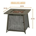 thumbnail image 6 of BALI OUTDOORS 28" Gas Fire Pit Table with Metal Lid and Lava Rocks, 50,000 BTU / Gray, 6 of 7