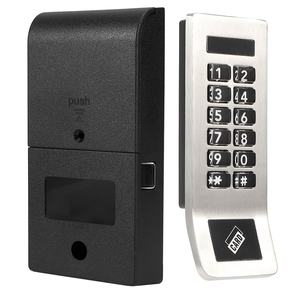 NFTIGB Digital Keypad Electronic Coded Lock Home Security Card Password Door Lock for Sauna Locker Gym Cabinet, 4.5 in / 115 mm