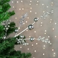 thumbnail image 2 of Northlight 29" Silver Glitter Berries with Ornaments Christmas Spray, 2 of 4