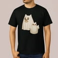 thumbnail image 2 of Spooky Cat Halloween T‑Shirt – Cute Gothic Cat Tee, Witchy Feline Halloween Graphic for Men & Women, 2 of 5