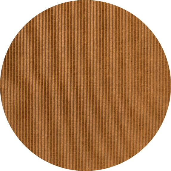 Ahgly Company Indoor Round Oriental Orange Industrial Area Rugs, 8' Round