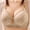 Beige, variant on Summer New plus Size Wireless Thin Molded Cup Three Button Gathered Side Control Comfortable Breathable Magnetic Bra Underwear