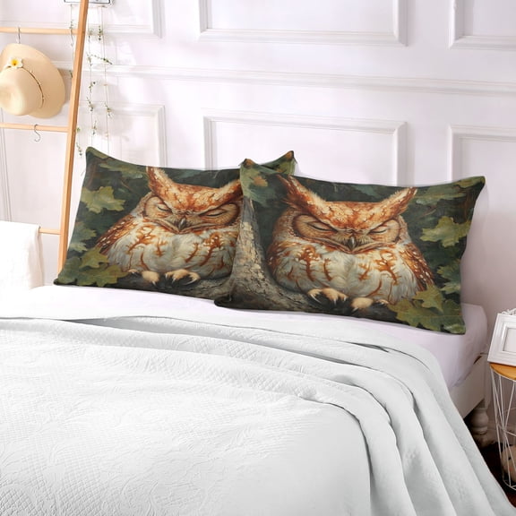 Pillow Case Plush Pillow Owl Sleeps The Branch Case standard size/King size/Queen size Bed Pillow Pillowcases