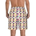 thumbnail image 3 of KLL Polka Dot Men's Casual Summer Beach Shorts Hawaiian Shorts with Pockets-XX-Large, 3 of 5