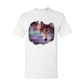 thumbnail image 1 of Tee Hunt Wolf Howling at Moon T-Shirt Wilderness Wildlife Wild Wolf Pack Mens Shirt, White, X-Large, 1 of 4