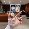 thumbnail image 2 of Compatible with Samsung Galaxy S26 Ultra Case Cute Pressed Dried Real Flowers Design Women Girly Shockproof Glitter Floral Clear Phone Cover for Galaxy S26 Ultra (White Flower), 2 of 5