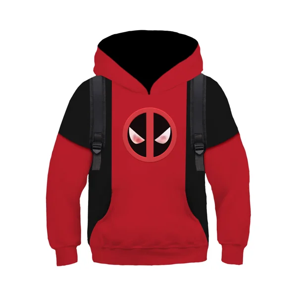 Sudadera con capucha de superhéroe de Deadpool y Wolverine para cosplay, chándal informal, chaqueta de Halloween y Navidad, sudaderas para niños