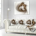thumbnail image 3 of Designart Brown Abstract Fractal Flower - Floral Throw Pillow - 18x18, 3 of 5