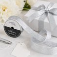 thumbnail image 2 of UNIQUE CREATIV Glitter Cut Ribbon, Silver, 25 mm × 4.5 m (1 in × 5 yd), 2 of 4