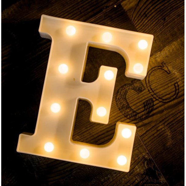 Foaky 26 Letras Del Alfabeto Con Luces LED, Letras Que Se Iluminan, Letrero De Marquesina, Luces De Noche, Para Bodas, Fiestas De Cumpleaños, Funcionan Con Baterías, Luz Para Navidad, Para El