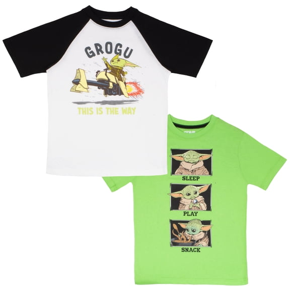 Star Wars The Mandalorian Grogu Graphic T-Shirt 2-Pack (Toddler & Little Boys), Sizes 2T–7