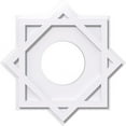 thumbnail image 6 of 22"OD x 4"ID x 12 1/4"C x 1"P Axel Architectural Grade PVC Contemporary Ceiling Medallion, 6 of 7