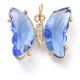 thumbnail image 1 of 5 colgantes de mariposa de latón con micro pavé de circonitas cúbicas transparentes y dijes de cristal para la creación de joyas., 1 of 2