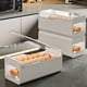 thumbnail image 4 of Advancent Caja de almacenamiento de huevos con cuerpo transparente estilo diapositiva y escala de frescura de 31 días adecuada Organizadores de utensilios de cocina Blanco transparente, 4 of 6