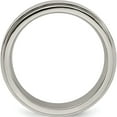 thumbnail image 2 of Titanium Edward Mirell Brushed & Polished Flat Step 6mm Band (Size 10) Made In United States emr149-6mm-10, 2 of 5