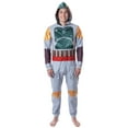 thumbnail image 7 of Star Wars Mens' Boba Fett Hooded Costume Union Suit One-Piece Pajama, 7 of 7