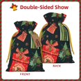thumbnail image 3 of XMXT Christmas Drawstring Gift Bags, Beautiful Christmas Gifts Wrapping Sacks Candy Packing Bag Party Decorations Favor Bags, M, 3 of 8