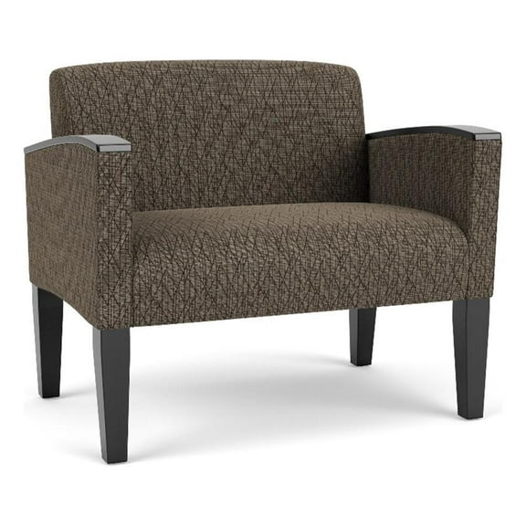 Belmont Lounge Reception Waiting Bariatric Chair / Black Steel Legs / Brown