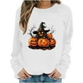 thumbnail image 5 of Womens Sweatshirts Plus Size Halloween Printed Long-sleeved Round-neck Loose Casual Sweatshirt,Tops for Women, 5 of 6