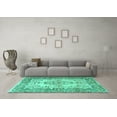 thumbnail image 3 of Ahgly Company Indoor Rectangle Persian Turquoise Blue Traditional Area Rugs, 5' x 8', 3 of 4