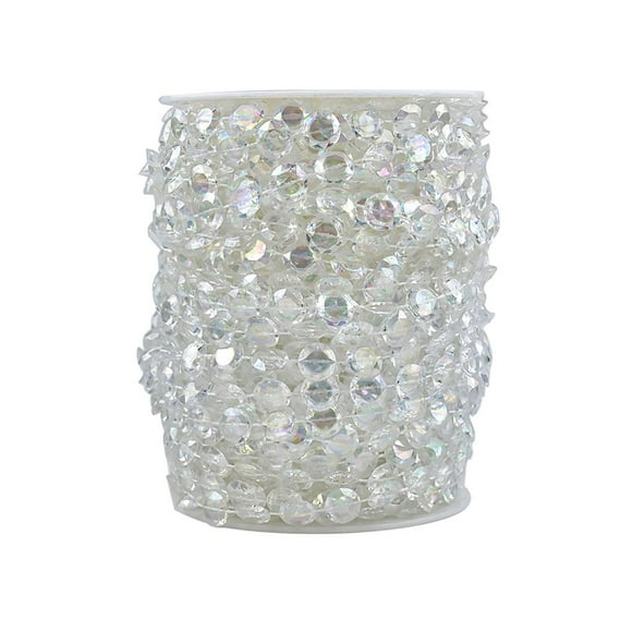 Billuyoard Cadena de cuentas de cristal de 30 metros, hebras refractivas acrílicas, guirnalda de cristal transparente, decoración colgante elegante, Artesanía No.2 Billuyoard HA026962-02