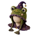 thumbnail image 2 of DIY Beginner Crochet Kit for Wearable Fantasy Hood Hat, Craft Set with Yarn & Accessories for Adults,Wizard Frog, 2 of 6