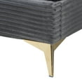 thumbnail image 6 of Baxton Studio Abberton Modern and Contemporary Grey Velvet and Gold Metal Queen Size Panel Bed, 6 of 9