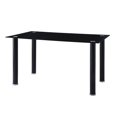 thumbnail image 2 of Toplline Home Furnishings Black Glass Top Dining Table, 2 of 5