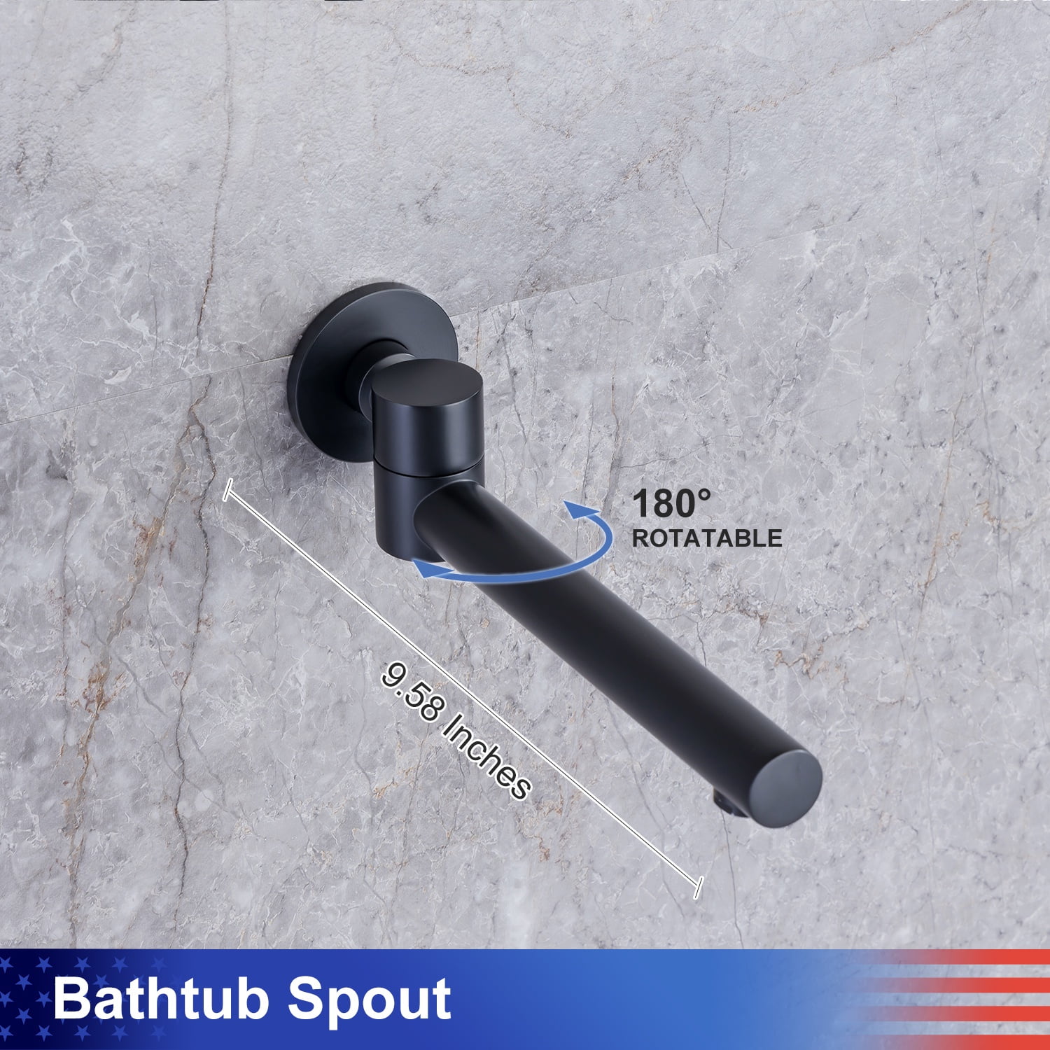 Rainlex One-Handle 1-Spray Matte Black Bathtub Shower Faucet