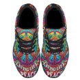 thumbnail image 2 of Hippie Imagine All The People Living Life In Peace Shoes Sneakers Black Size 10, 2 of 7
