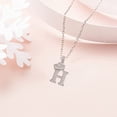 thumbnail image 4 of 925 Sterling Silver Initial Letter A-Z Pendant Necklace for Women Crown Alphabet Chain Necklace for Mother Gift Jewelry, 4 of 5