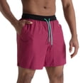 thumbnail image 2 of Ohufall Men's Running Shorts Drawstring Quick Dry Lightweight Workout Gym Athletic Shorts with Pockets, 2 of 5
