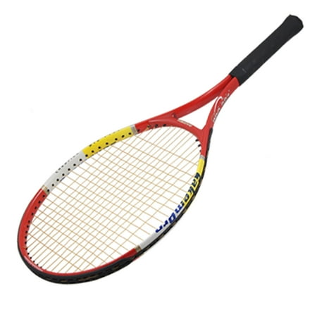 Alloy Tennis Racket Racquet Black Red With White Strings