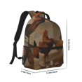 thumbnail image 2 of Uemuo Oil Painting Chicken And Duck Printed Student Durable Water-resistant Backpack,Travel Backpack,Outdoor Activities Backpack, Laptop Backpack, Multi-compartment Backpack, 2 of 5