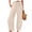 *Beige, variant on ClodeEU Women's Elastic Waist Harem Capri Pants,Casual Loose Linen Baggy Cropped Trousers with Pockets Beige,Women's Plus L