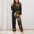 thumbnail image 2 of Honeii Pug Wearing Sunglasses Flowers Print Women's Pajama Sets Long Sleeve Button Down Sleepwear Nightwear Soft Pjs Lounge Sets 2PCS-Small, 2 of 7