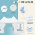 thumbnail image 4 of Erommy 20x15ft Party Tent, White Wedding Tent, Octagonal Heavy Duty Canopy with 6 Removable Sidewalls, 6 Church Windows and 2 Pull-Back Doors, 4 of 8